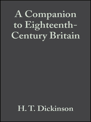 cover image of A Companion to Eighteenth-Century Britain